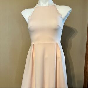 Elegant Light Pink Halter Dress Sz Small